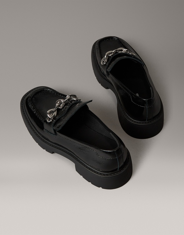 Calvin Klein - Leather Chunky Apron Toe Loafers