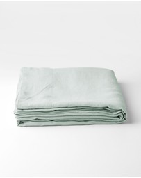 Aura Home - Evie Stonewash Organic Cotton Sheet Set in Mist