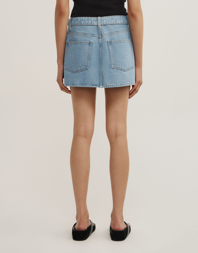 Witchery - Fold Waist Denim Mini Skirt