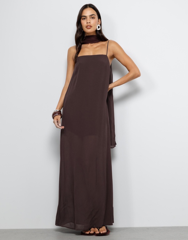 AERE - Zefi Scarf Maxi Dress