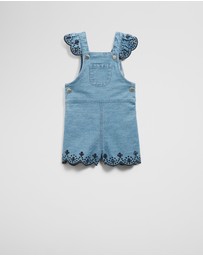 Country Road - Organically Grown Cotton Denim Broderie Overall
