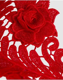 Max Alexander - Lace Crown Red Headband Fascinator