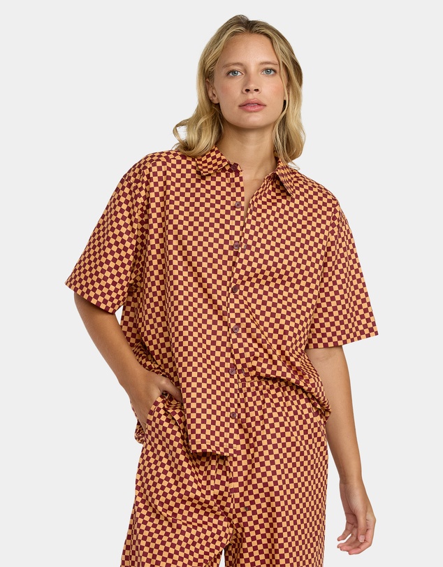 RVCA - Womens Devon Short Sleeve Shirt