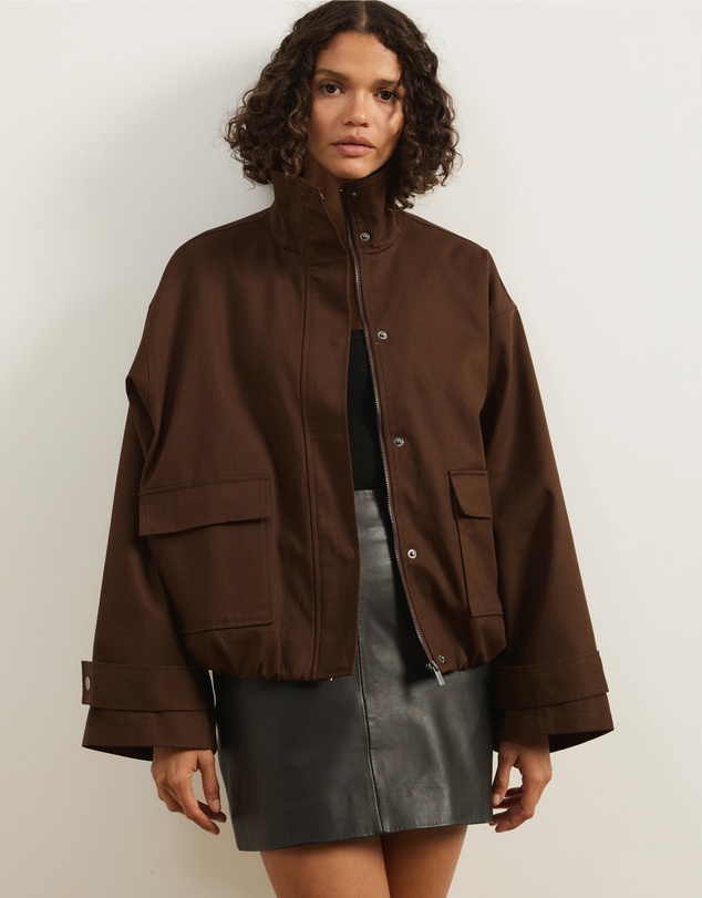 Atmos&Here - Taya Funnel Neck Twill Bomber