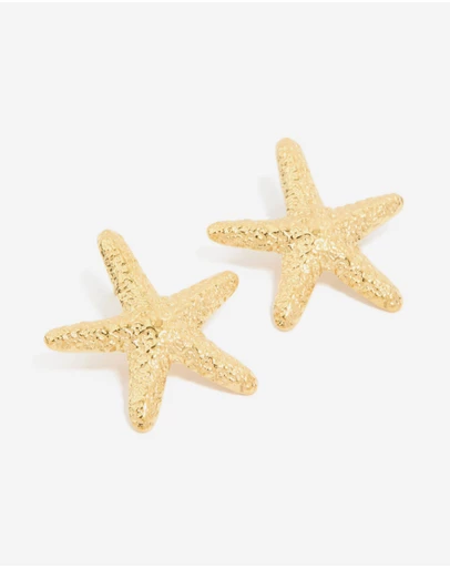 Lovisa - Waterproof Gold Plated Stainless Steel Statement Starfish Stud Earrings