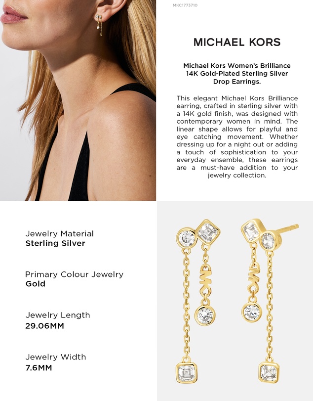 Michael Kors - Brilliance Gold Tone Earring