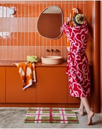 Mosey Me - Olive Plaid Bath Mat