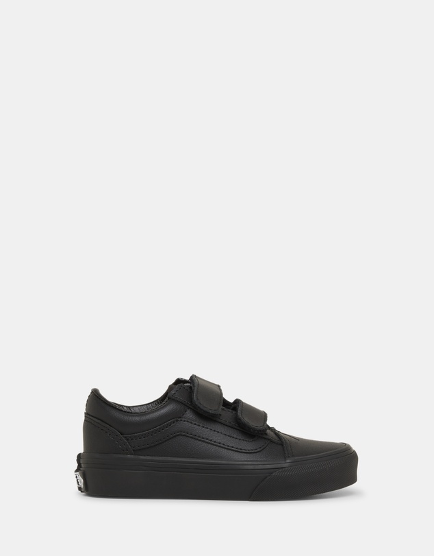 Vans - Old Skool Black Leather Youth