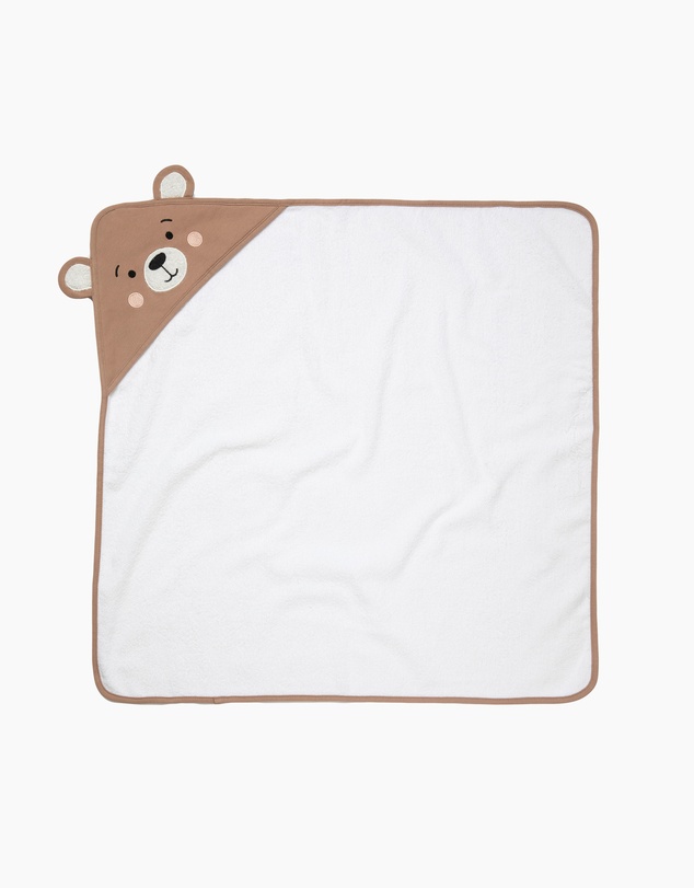 Living Textiles - Organic Hooded Towel - Cuddly Bear
