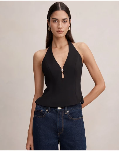 Forever New - Bria Hardware Keyhole Top
