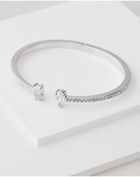 Swarovski - Mesmera cuff, Mixed cuts, White, Rhodium plated