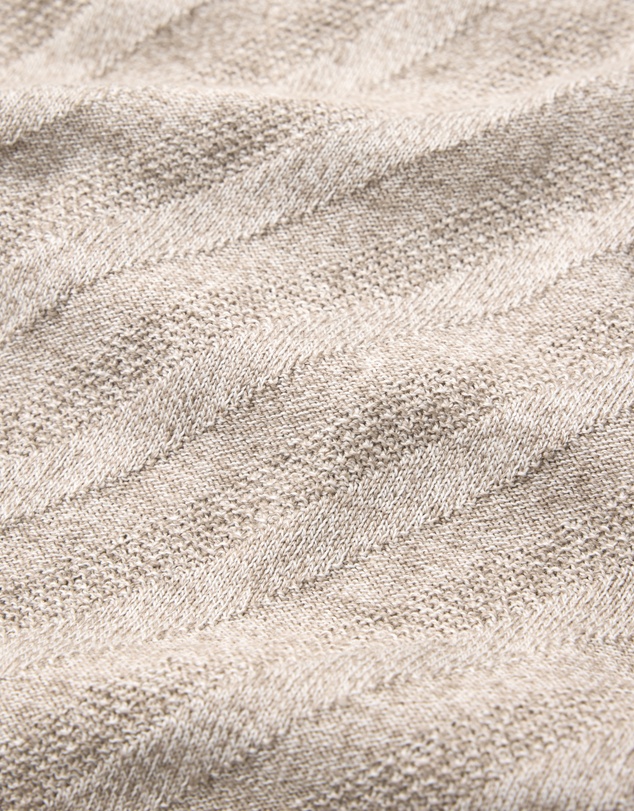 Calibre - Linen Blend Open Neck Polo Sand