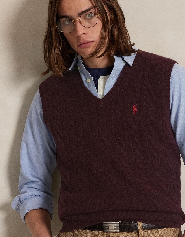 Polo Ralph Lauren - ICONIC EXCLUSIVE - Cable-Knit Wool-Cashmere Sweater Vest