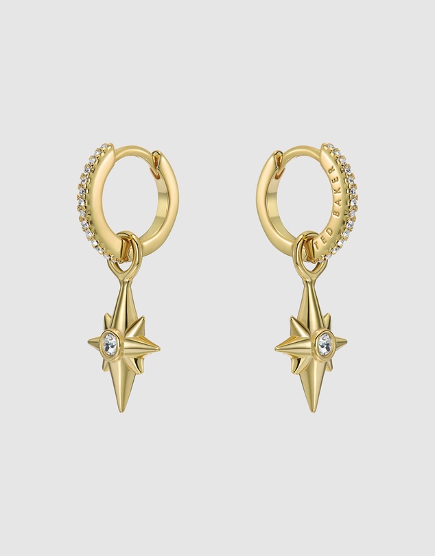 Ted Baker - SINA: Star Charm Crystal Huggie Earrings