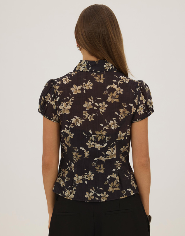 Atmos&Here - Kate Floral Pin Tuck Shirt