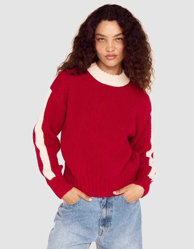 MINKPINK - Tilli Contrast Stripe Knit Jumper