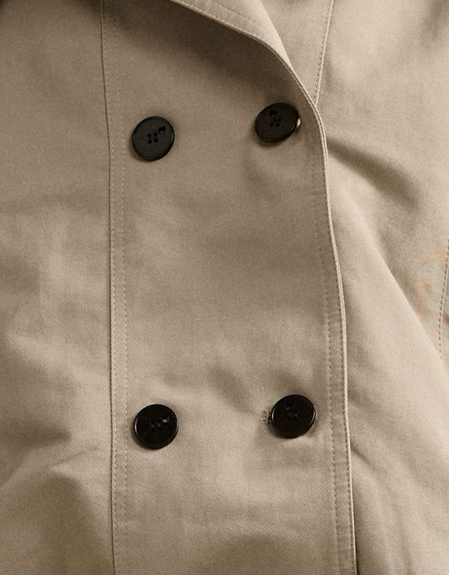 MVN - Cropped Funnel Trench Coat