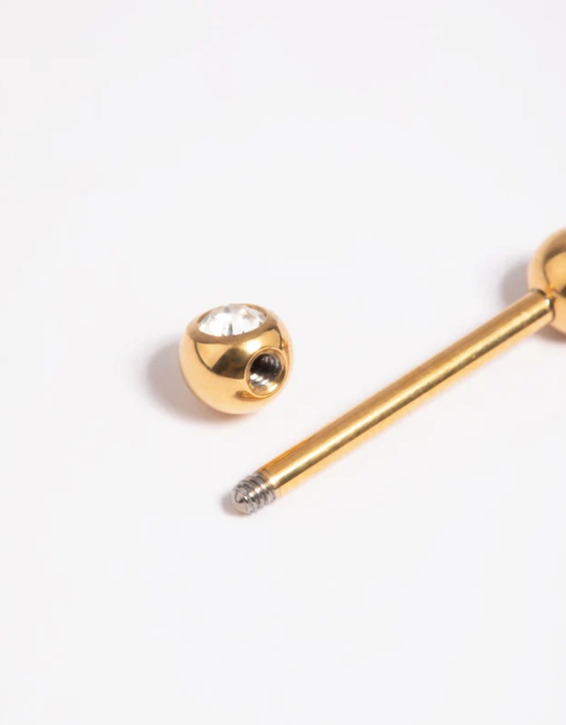 Lovisa - Gold Plated Titanium Nipple Bar