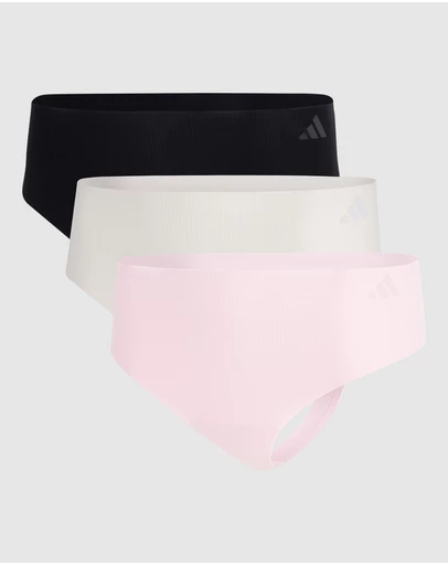 adidas Sportswear - 3 Pack Active Micro Flex High Waist Thong Underwear