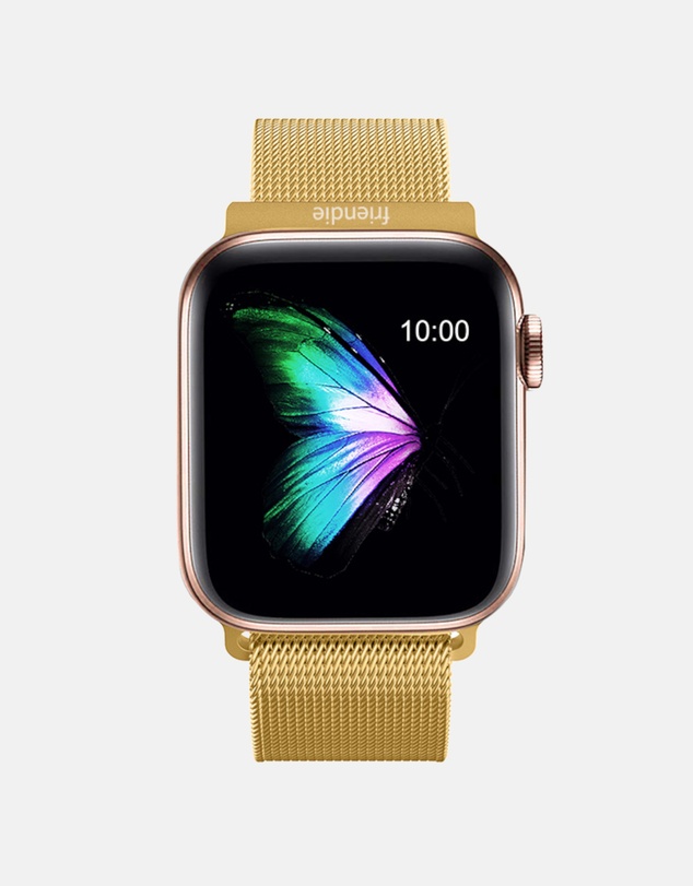 Friendie - Stainless Steel Woven Mesh Loop Band - The Melbourne - Apple Watch Compatible