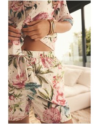 NEXT - Broderie Stretch 100% Cotton Waist Shorts