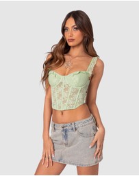 EDIKTED - Amaya Sheer Lace Corset