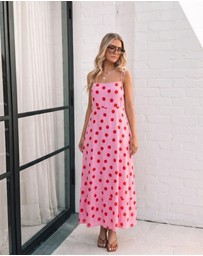 Esther & Co - Crescent Dress - Pink Spot