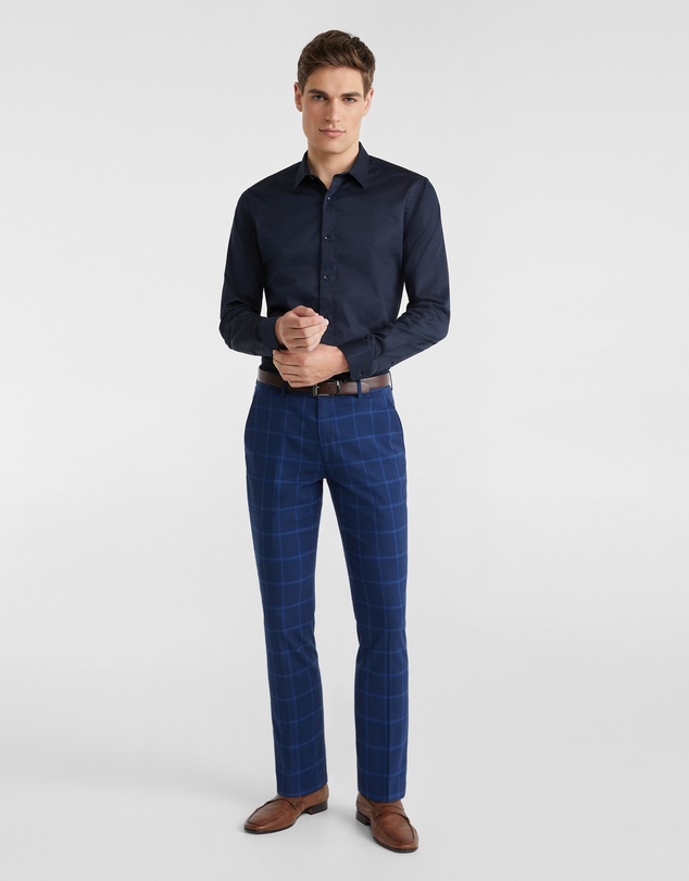 yd. - Wolfe Check Slim Dress Pant