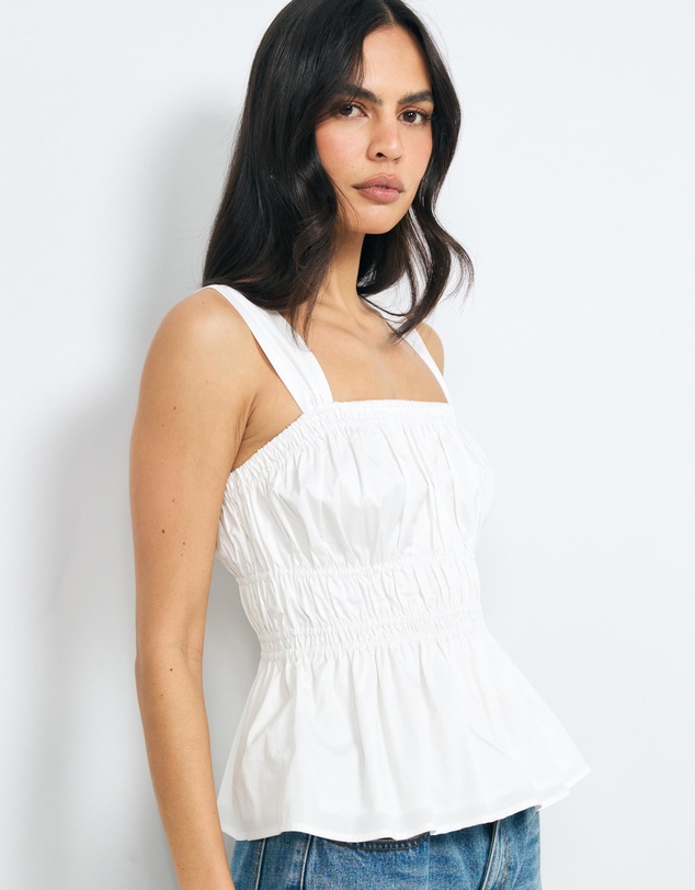 AERE - Tessa Cinched Waist Top