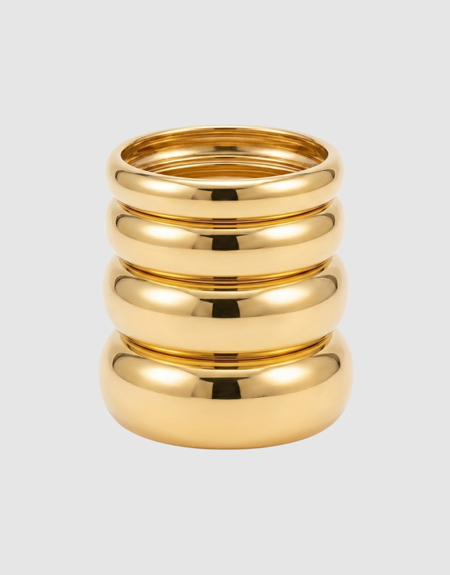 HOUSE OF SLANI - Adele Chunky Gold Bangles