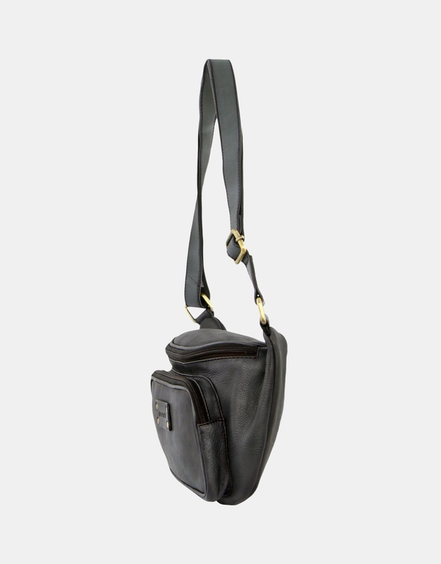 Pierre Cardin - Pierre Cardin Burnished Leather Sling Bag