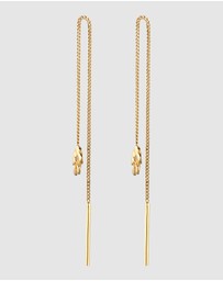 Elli Jewelry - Frangipani Drop Earrings in Gold-Plated 925 Sterling Silver