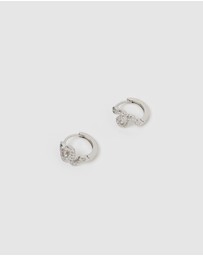 Izoa - Cobra Huggie Earrings Silver