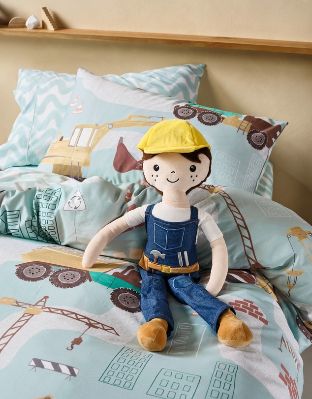 Linen House Kids - Eddie the Tradie Novelty Cushion