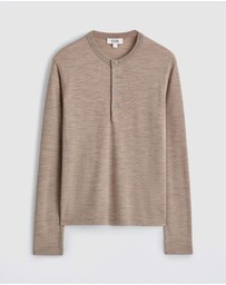 COS - Wool-Blend Henley Top