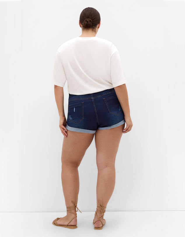 City Chic - Denim Cuff Short