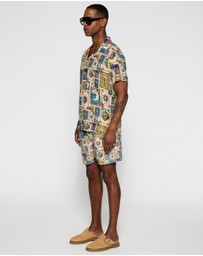 Camilla - Mid Length Elastic Waist Boardshorts