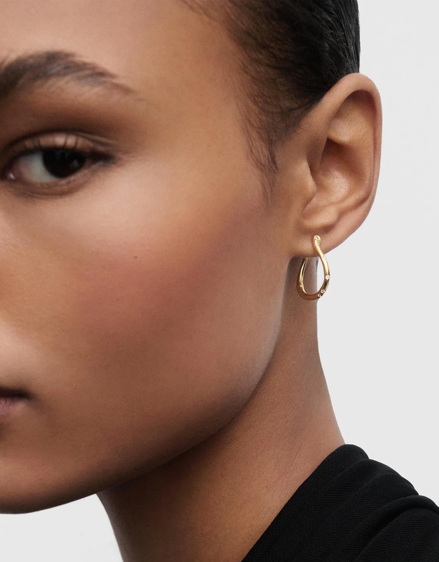 PDPAOLA - Air Mini Gold Hoop Earrings