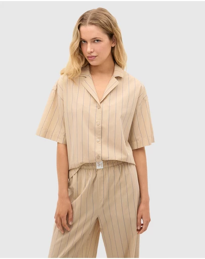 Seed Heritage - Stripe Shirt and Pant PJ Set