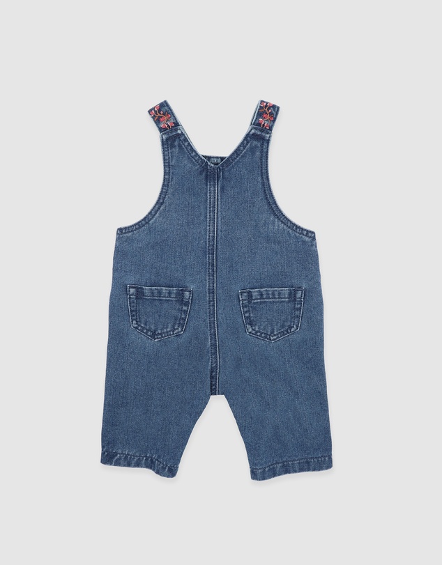 Fox & Finch - Wild Garden Emb Denim Overalls
