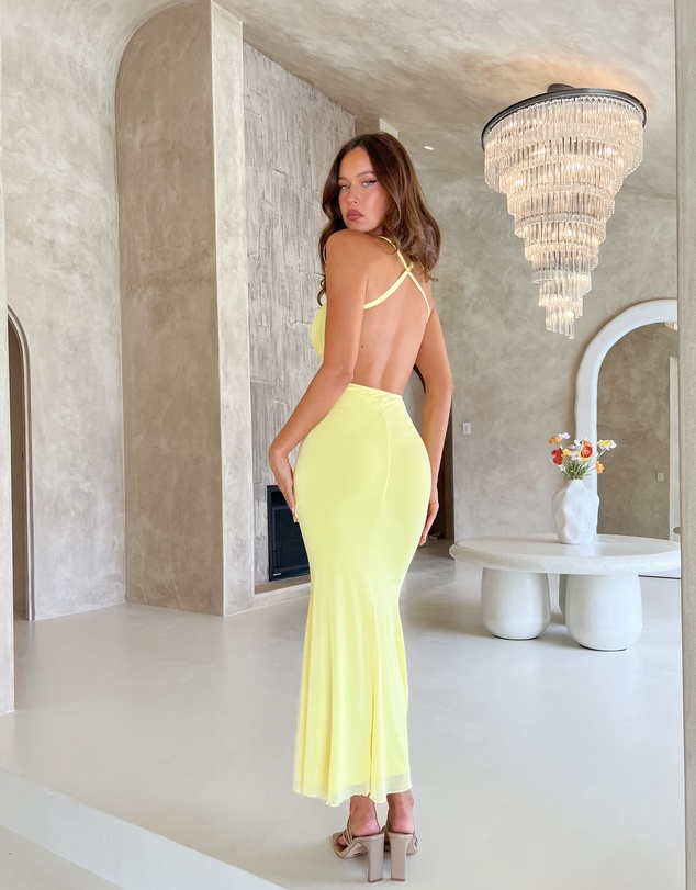 Beginning Boutique - Elysium Yellow Maxi Dress