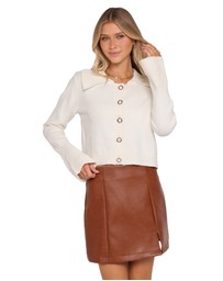 Petal & Pup - Thelma Trumpet Sleeve Cardigan - Cream