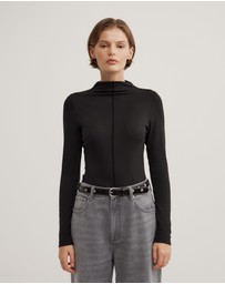 Witchery - Mock Neck Jersey Top