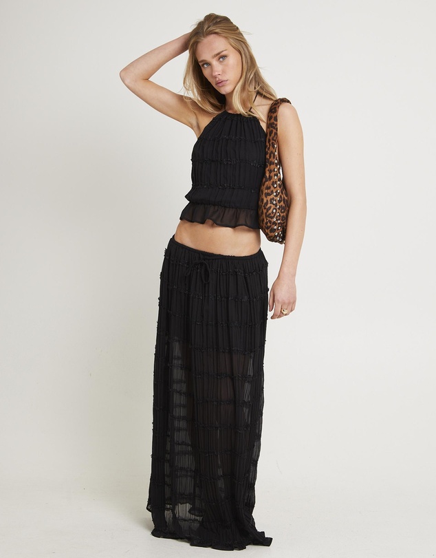 Subtitled - Alda Shirred Maxi Skirt