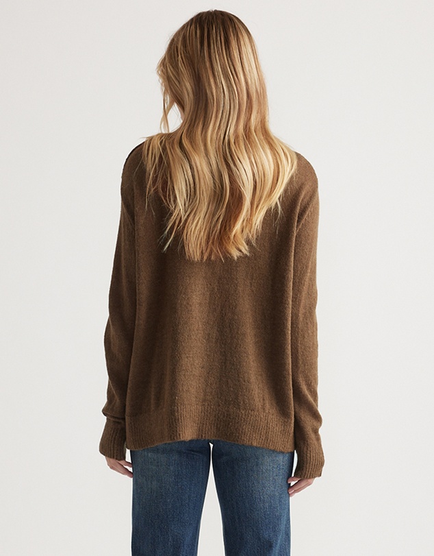 Decjuba - Celia Lace Trim V Neck Jumper