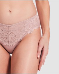 Kayser - 2 Pack Daily Essentials Stretch Lace & Cotton Hi Cut Brief (219)