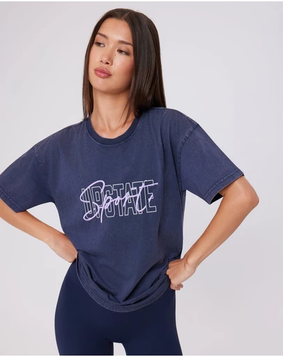 Upstate - Thrive Tee - Washed Midnight Navy