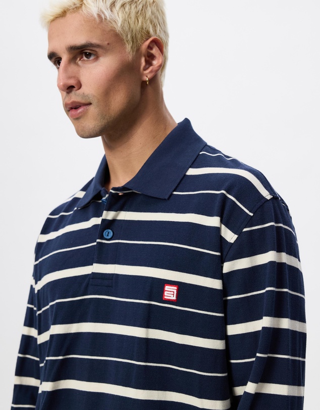 S Double - Stripe LS Polo