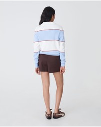 Forcast - Brenda Stripe Collared Sweater