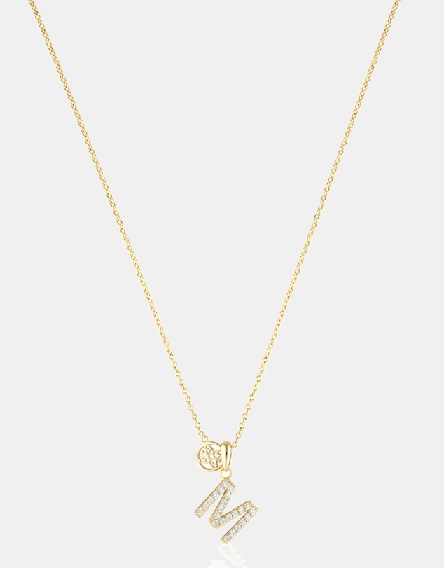Georgini - Georgini Luxury Letters M Initial Pendant Gold
